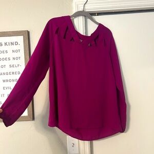 Skies are Blue Magenta long sleeve Top